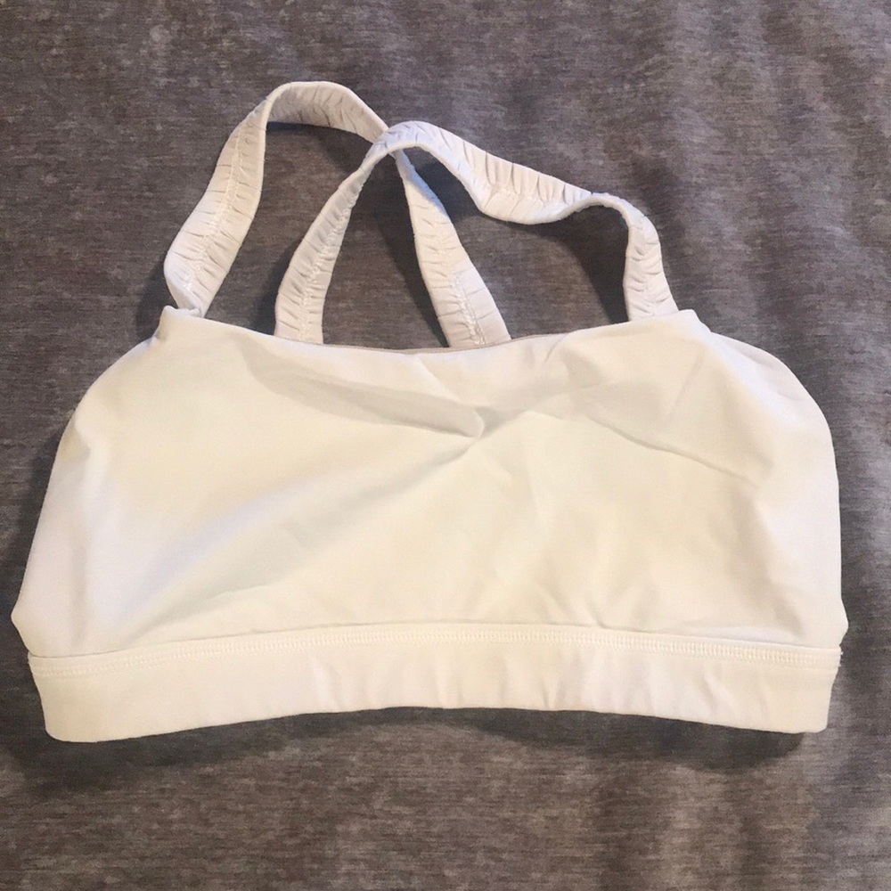 White LuluLemon Sports Bra size 8